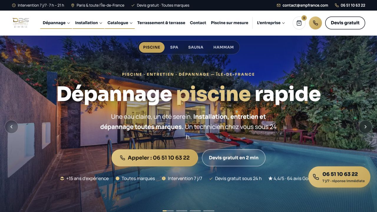 Capture du site de DPS France
